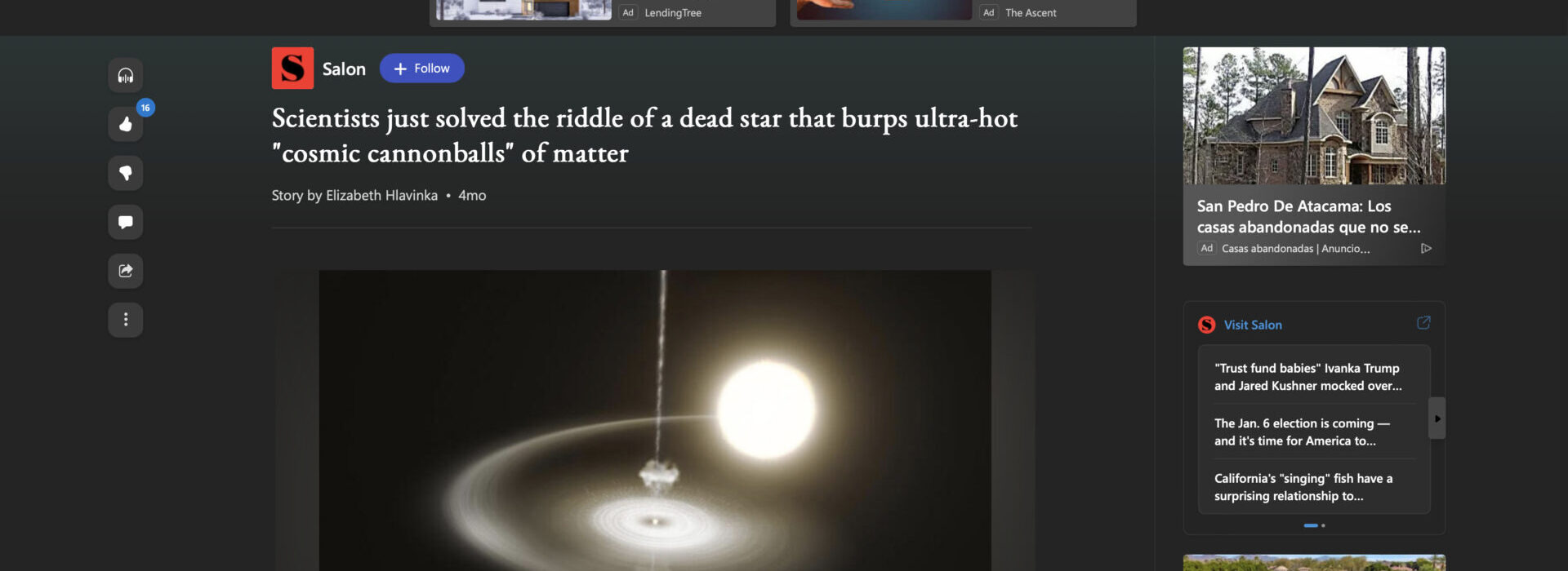 Scientist just solved the riddle of a dead star that burps ultra-hot "cosmic cannonballs" of matter